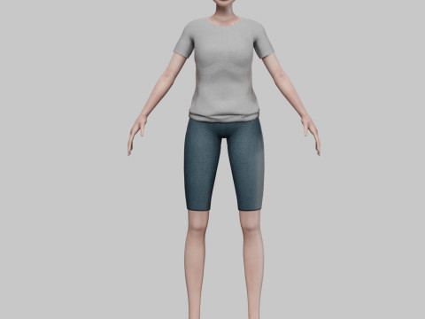 Stylized young girl V21193 Model 3D
