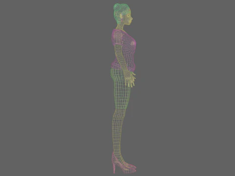 Stylized young girl V21193 3D Model