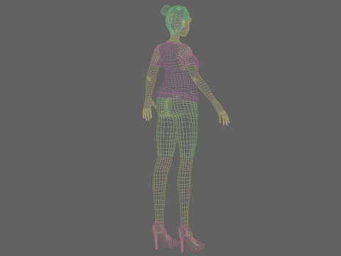 Stylized young girl V21193 Model 3D