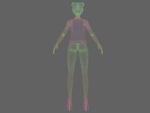 Stylized young girl V21193 Model 3D