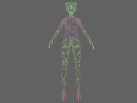 Stylized young girl V21193 3D Model