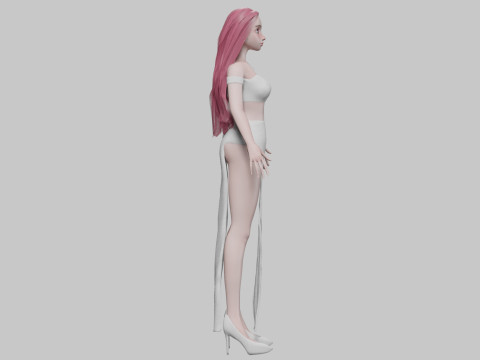 Sweet cartoon girl V29766 Modelo 3D