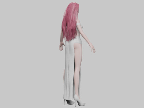 Sweet cartoon girl V29766 Modelo 3D