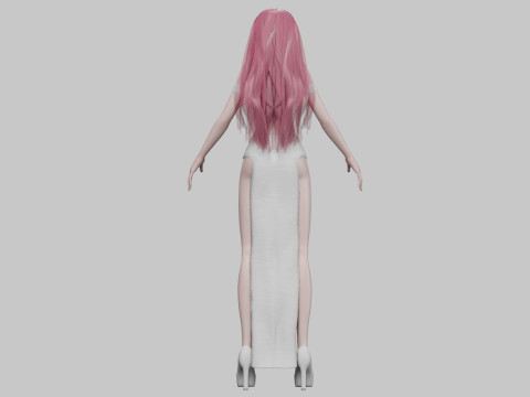 Sweet cartoon girl V29766 Modelo 3D