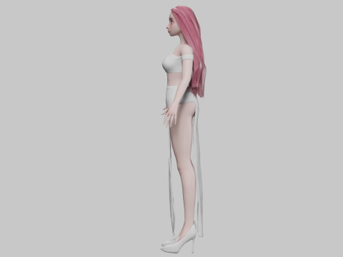 Sweet cartoon girl V29766 Modelo 3D