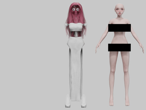 Sweet cartoon girl V29766 Modelo 3D