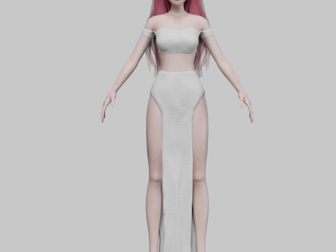 Sweet cartoon girl V29766 Modelo 3D