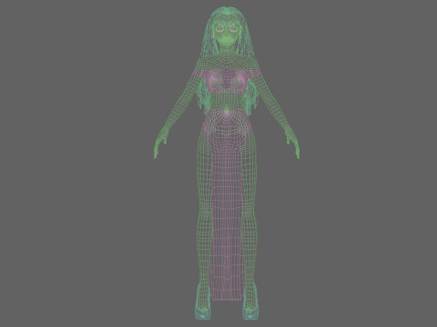 Sweet cartoon girl V29766 Modelo 3D