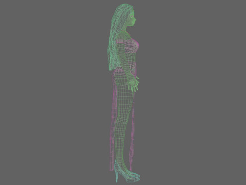 Sweet cartoon girl V29766 Modelo 3D