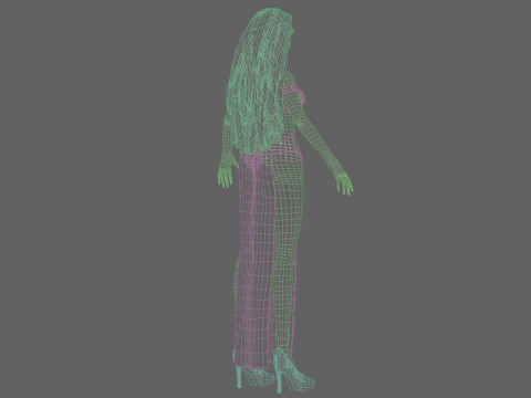 Sweet cartoon girl V29766 Modelo 3D