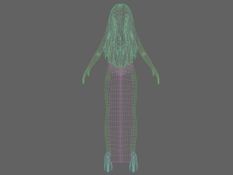 Sweet cartoon girl V29766 Modelo 3D