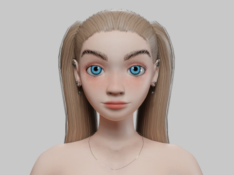 Sweet pretty girl V20856 3D Model