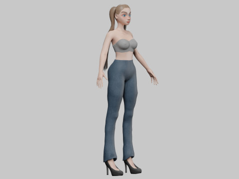 Sweet pretty girl V20856 3D Model