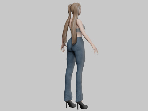 Sweet pretty girl V20856 3D Model