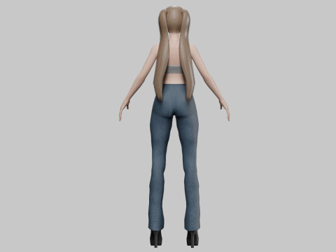 Sweet pretty girl V20856 3D Model
