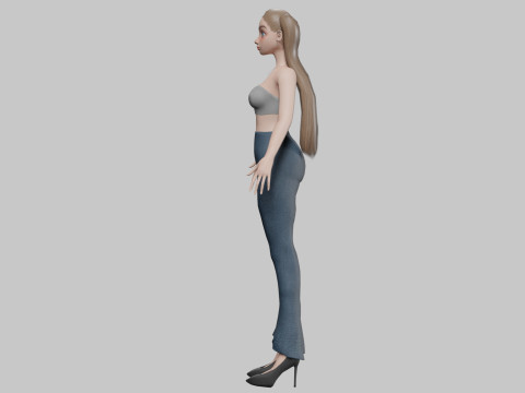 Sweet pretty girl V20856 3D Model