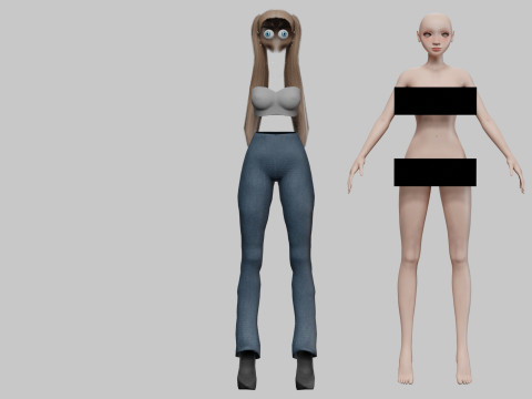Sweet pretty girl V20856 3D Model