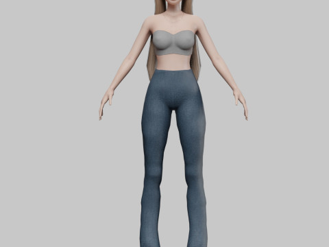 Sweet pretty girl V20856 3D Model