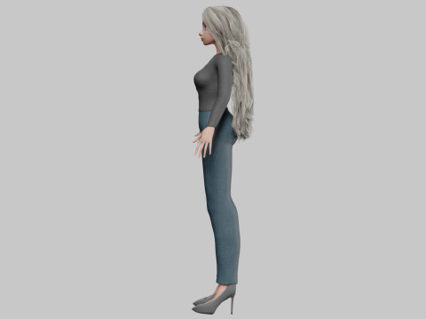 Teen cartoon girl V38982 Model 3D