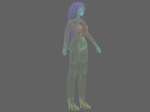 Teen cartoon girl V38982 Model 3D