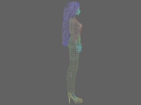 Teen cartoon girl V38982 Model 3D