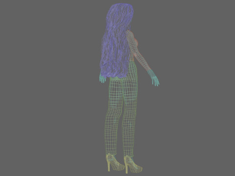 Teen cartoon girl V38982 Model 3D