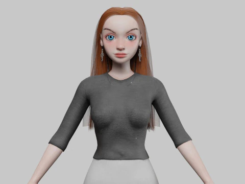 Teen young girl V30438 3D Model