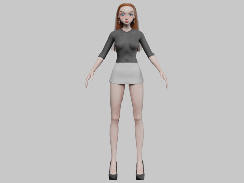 Teen young girl V30438 Modelo 3D
