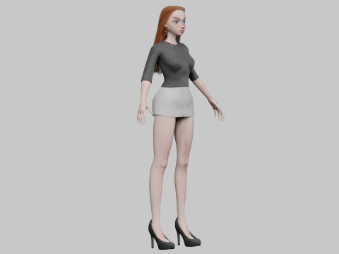 Teen young girl V30438 Modelo 3D