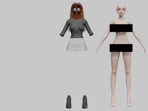 Teen young girl V30438 Modelo 3D