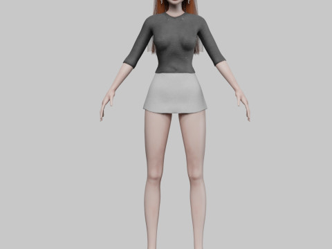 Teen young girl V30438 Modelo 3D