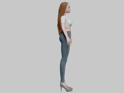 Young basic girl V33572 3D-Modell