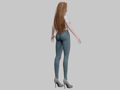 Young basic girl V33572 3D-Modell