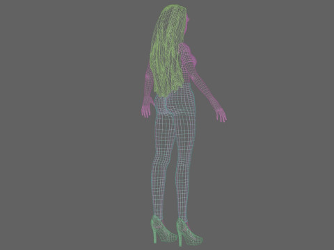 Young basic girl V33572 3D-Modell