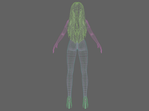 Young basic girl V33572 3D-Modell