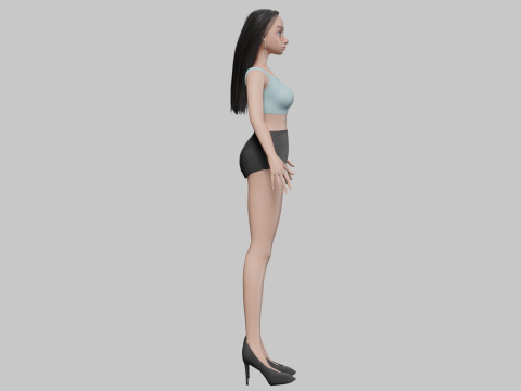 Young classic girl V27222 Model 3D