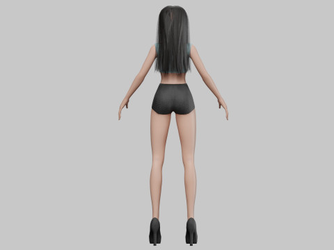Young classic girl V27222 Model 3D