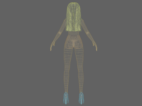 Young classic girl V27222 Model 3D