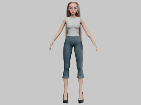 Young cool girl V29419 Modelo 3D