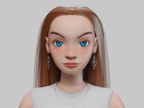 Young cool girl V29419 3D Model