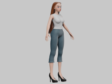 Young cool girl V29419 Modelo 3D