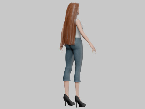 Young cool girl V29419 Modelo 3D