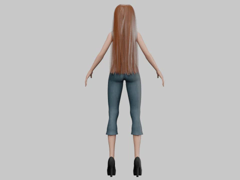 Young cool girl V29419 3D Model