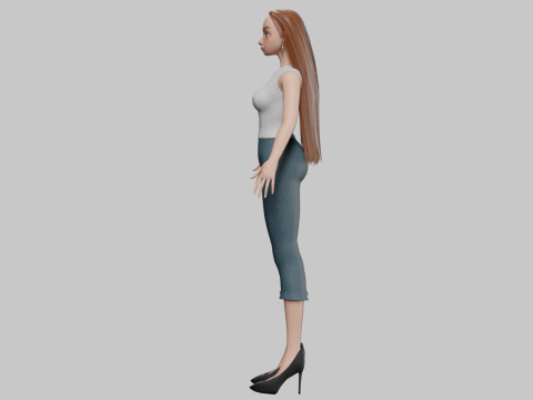 Young cool girl V29419 Modelo 3D