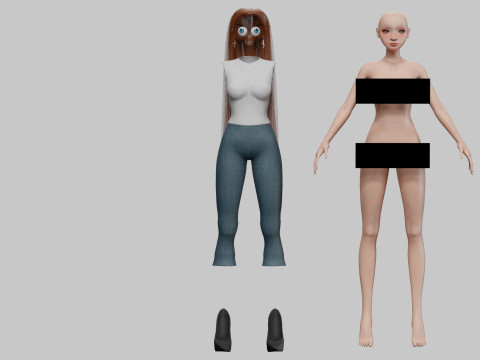 Young cool girl V29419 Modelo 3D