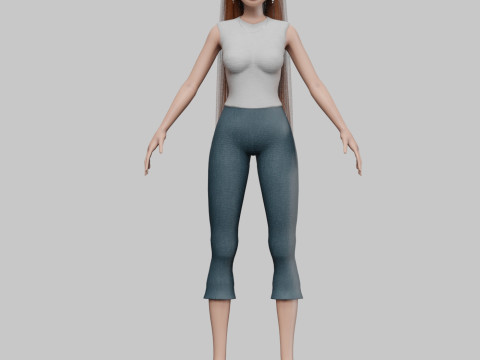 Young cool girl V29419 Modelo 3D