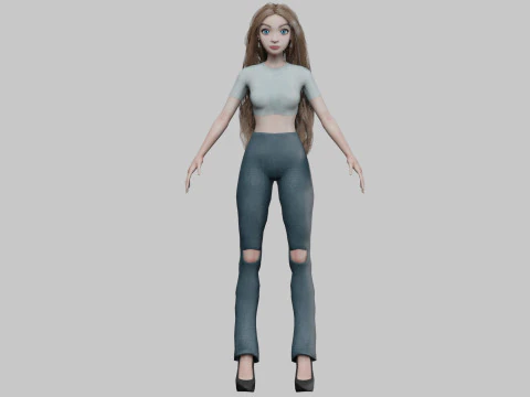 Young cute girl V36773 3D Model