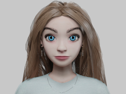 Young cute girl V36773 Model 3D