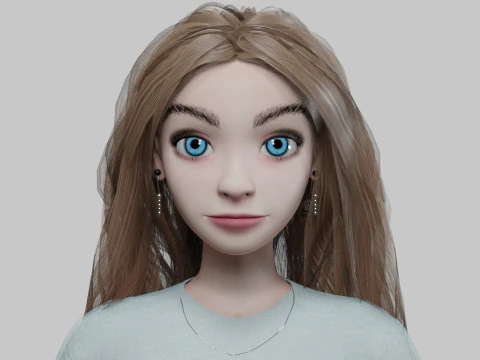 Young cute girl V36773 3D Model