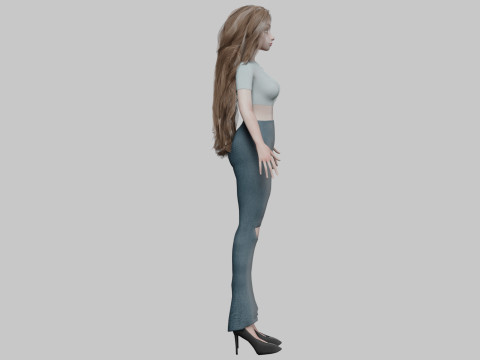 Young cute girl V36773 Model 3D